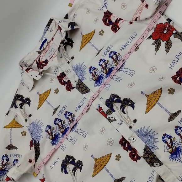 Zipcode Ricky Singh slim fit large Hawaiian Maui short sleeve shirt buttondown - Picture 6 of 10